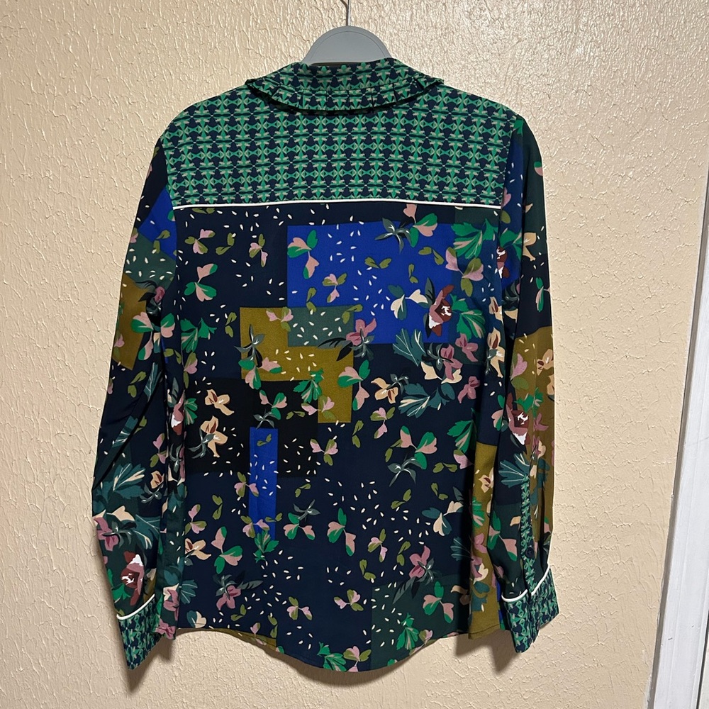 Cabi Bronco Patchwork Button Down Blouse Top Size… - image 3